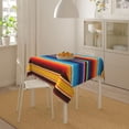 thumbnail image 6 of Colorful Mexican Stripes Square Tablecloth Mexican Blanket Stripes Tablecloth Table Cover - Waterproof Spill Proof Wrinkle Free for Camping Picnic,Dinner Square Tablecloth 52 * 52IN, 6 of 6