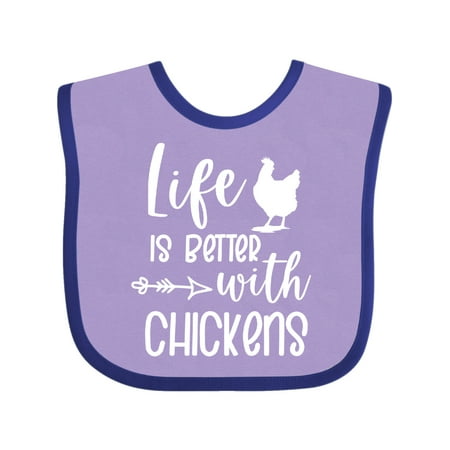 

Inktastic Life is Better with Chickens Gift Baby Boy or Baby Girl Bib