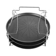thumbnail image 4 of 3 Tier Pizza Pans, 13inch Pizza Pans with Holes, Pizza Pan Tray, Nonstick Carbon Steel Baking Pan Gloria Bandeja para hornear, 4 of 9