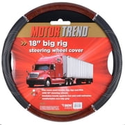 Motor Trend Premium 18 Inch Heavy-Duty Truck Wooden Steering Wheel Covers, Automotive Accessories