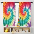 thumbnail image 5 of Blackout Kids Curtains,Colorful Rainbow Tie Dye Spiral Pattern Childrens Insulated Curtains Set Of 2,Bedroom Essentials,Toddler Room Decor 42"x54", 5 of 5