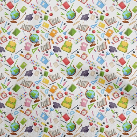 oneOone Polyester Spandex Medium Blue Fabric Kids Craft Projects Decor Fabric Printed By The Yard 56 Inch Wide
