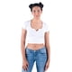 thumbnail image 1 of Playera Oggi Mujer Corte Crop Top Canalé Blanca OGGI JEANS 2212408 BLANCO, 1 of 6