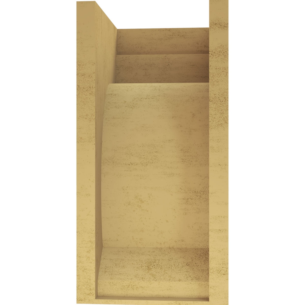 12"W x 12"D x 24"H Wide Emerson Rough Cedar Woodgrain TimberThane Corbel, Primed Tan