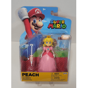 Jakks Pacific Super Mario Bros Peaches withUmbrell Figure