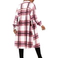 thumbnail image 3 of Blotona Women Casual Plaid Coat Long Sleeve Lapel Outerwear with Pockets, 3 of 9