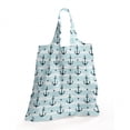 thumbnail image 2 of Anchor Reusable Market Bag, Pattern with Anchors Modern Adventurous Striped Coastline Marine, Printed Foldable Bag for Shopping and Grocery Large Capacity, Pale Blue, by Ambesonne, 2 of 4