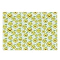 thumbnail image 1 of Lemon Cutting Board, Cartoon Style Lemon Emoticon with Smiling Laughing Happy Faces, Decorative Tempered Glass Cutting and Serving Board, Large Size, Lime Green and Yellow, by Ambesonne, 1 of 1