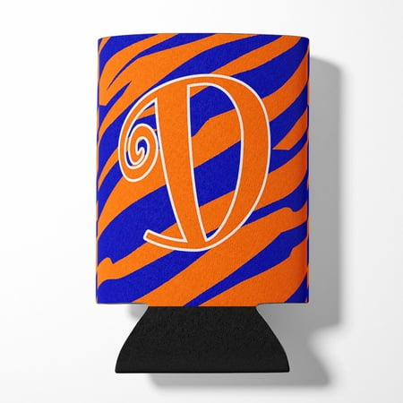 

Carolines Treasures CJ1036-DCC Letter D Initial Tiger Stripe Blue and Orange Can or Bottle Hugger Can Hugger