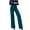 Green, variant on Women's Pull-on Stretchy Dress Pants with High Waist Slacks with Pockets for Business Casual Navy Blue L