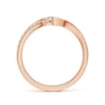 thumbnail image 2 of ANGARA Natural Diamond Twin Shank Bypass Engagement Ring in 14K Rose Gold for Women (Size-4.3mm| Color-H| Clarity-SI2) | April Birthstone, Anniversary, Jewelry Gift for Women | Natural Diamond Ring, 2 of 10