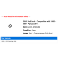 thumbnail image 2 of Shift Rod Seal - Compatible with 1983 - 1991 Porsche 944 1984 1985 1986 1987 1988 1989 1990, 2 of 2