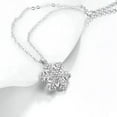 thumbnail image 6 of QQTDFG Rose Platinum Plated Necklace Pendant Snow Flake 20 Inches 1MM Lobster B129-Silver, 6 of 7