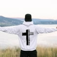 thumbnail image 2 of Wyzesi Oversized Sweatshirts Plus Size Male Long Sleeve Hooded Sweatshirt Solid Color Back Print Sweatshirt, 2 of 5