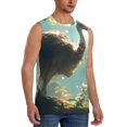 thumbnail image 2 of Balery Majestic Ostrich In Forest Camisetas sin mangas para hombre, absorbe la humedad y protege contra el mal olor.-Small, 2 of 7