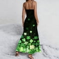 thumbnail image 2 of Puyaiuu St. Patrick's Day Women's Holiday Dress, Sleeveless V-Neck Printed Maxi with Color Block Detail, Festive Attire for Summer, Outdoor Events and Themed Parties Gift, 2 of 8