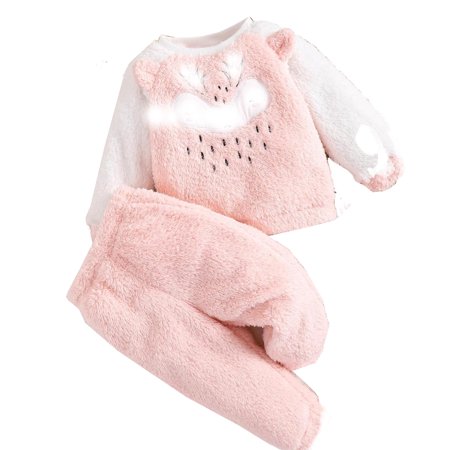 

Cute Cartoon Round Neck Long Sleeve Pink Baby Sets (Baby s)