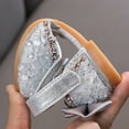 thumbnail image 6 of LNMQLPDBS Little Girl Shoes Flat Non-Slip Dress Shoes Dance Show Performance Shoes with Beautiful Bowknot Decoration Princess Dress Shoes for Communion Party and Wedding Silver 10-10.5 Years, 6 of 9