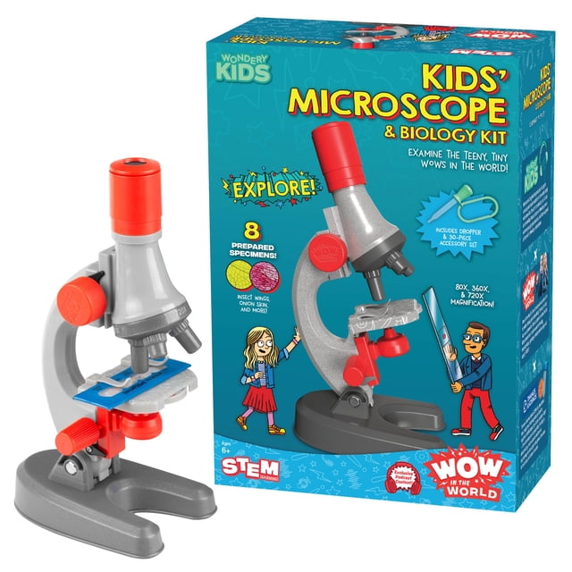 Kit de microscopio y biología Wow in The World Kids 720x LED