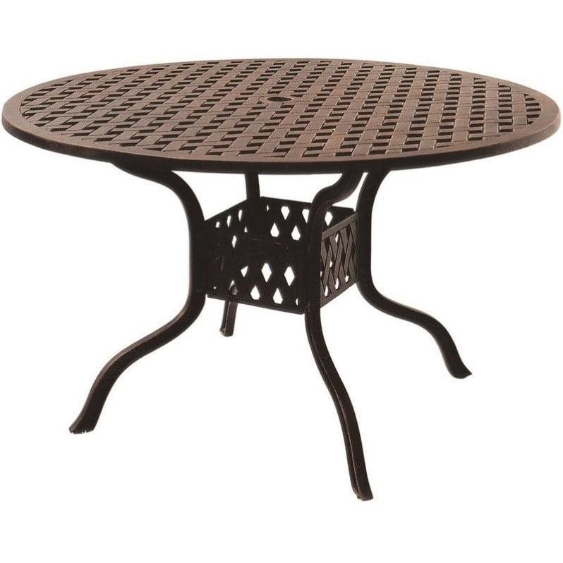 Darlee Series 30 48 Round Patio Dining Table In Antique Bronze Com - Patio Dining Table Round 48