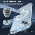 thumbnail image 3 of for iPhone 14 Case with Stand Compatible with Magsafe Shockproof Anti-Yellowing Full Body Protective Phone Cover-Clear, 3 of 12