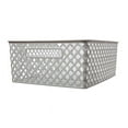 thumbnail image 4 of Mainstay Medium Deco Basket, White, Set of 3, 4 of 7