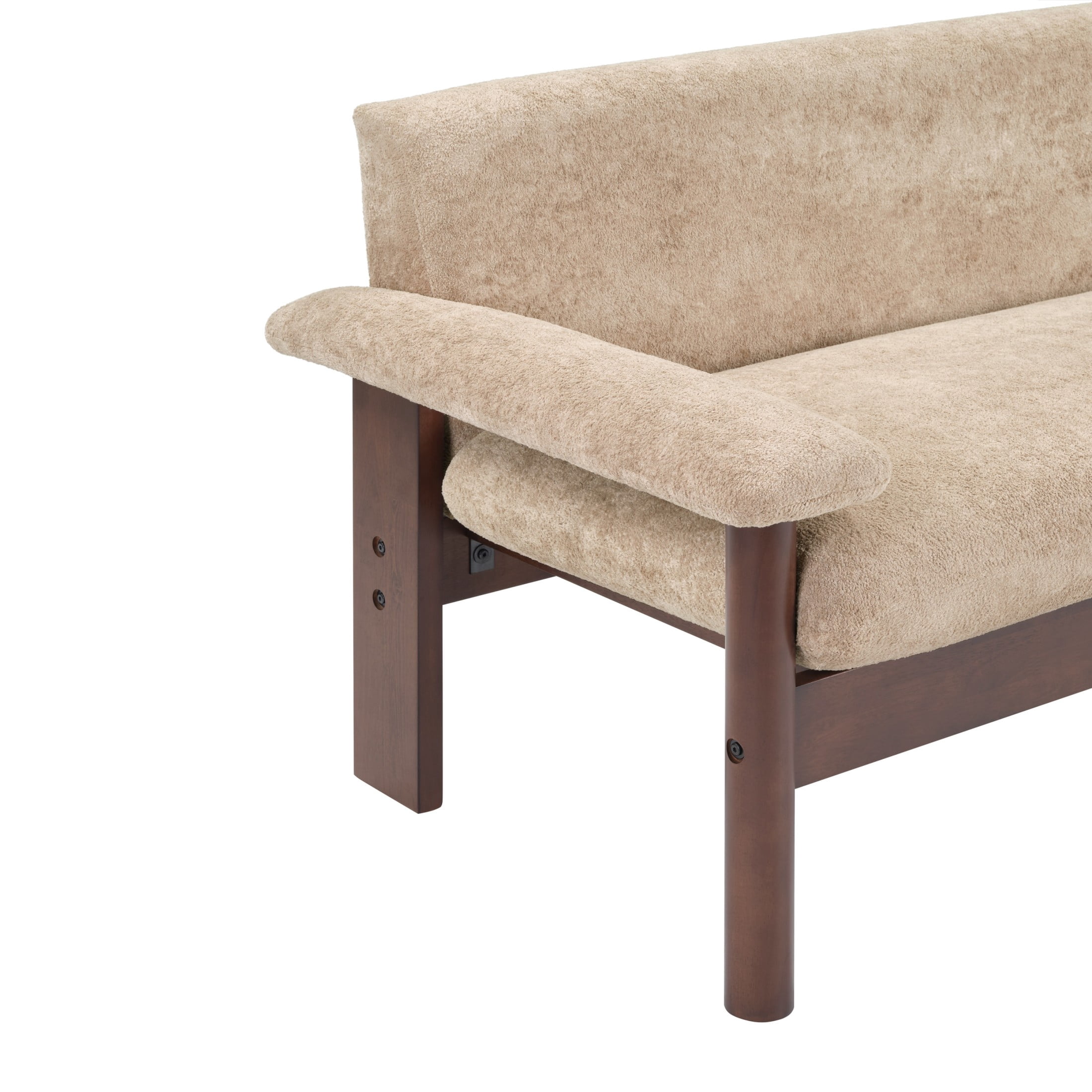 Christopher Knight Home 70" Modern Sofa, Chenille Upholstered Couch with Pillow Top Arms, Light Brown