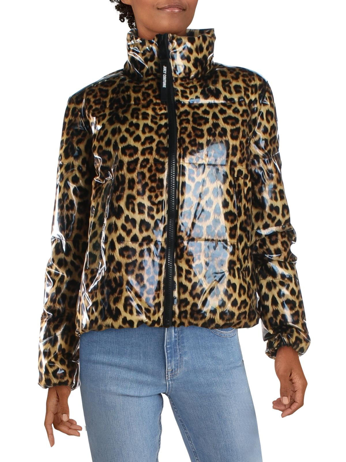 leopard print puffer vest