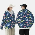 thumbnail image 6 of Fotbe Colorful Cartoon Shark Men's Women's UPF 50+ Sun Protection Jacket Hooded Cooling Shirt with Pockets Hiking Outdoor Performance-Medium, 6 of 9