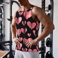 thumbnail image 5 of KLL Hearts Print Men's Muscle Gym Workout Stringer Tank Tops Bodybuilding Fitness T-Shirts Tank Tops Men-XX-Large, 5 of 7