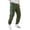 39# Army Green, variant on Mens Cargo Pants Casual Lightweight Elastic Waist Joggers Drawstring Baggy Comfy Workout Hiking Pants Multi Pockets Khaki 2XL