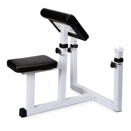 N-026 Home Gym Portable Adjustable Fitness Preacher Curl Bench for Bicep and Forearm