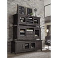 thumbnail image 3 of Three Open Shelves Entertainment Center with Exposed Bolts and Cross Bracing, Brown, 3 of 5
