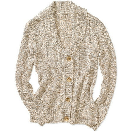 Faded Glory - Women's Shawl Collar Sweater Cardigan - Walmart.com
