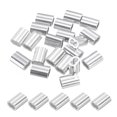 thumbnail image 1 of Unique Bargains 1/8' Aluminum Crimping Loop Sleeves, for Wire Rope Sleeves, Silver Tone 60 Pcs, 1 of 5