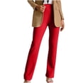 thumbnail image 6 of Lenpel Women's Dress Pants Slim High Waisted Straight Leg Stretch Business Casual Trousers Work Office Pants, 6 of 7