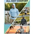 thumbnail image 6 of 3 Pack UPF 50+ Sun Protection Mens Hoodie Long Sleeve SPF Fishing Shirt Swim Rash Guard Athletic Workout Tops, 6 of 7