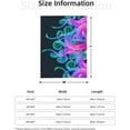 thumbnail image 2 of Neon Octopus Throw Blankets 50"x40" Lightweight Flannel Fleece Cozy Soft Blanket Home Decor for Couch Bed Sofa Bedroom Living Room Travel Birthday Christmas All Season, 2 of 6