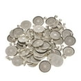 thumbnail image 5 of 50pcs Round Bezel Pendant Trays Cabochon Settings Pendant 25mm, 5 of 9