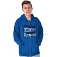 thumbnail image 4 of Funny Worlds Greatest Father Farter Zip Hoodie Sweatshirt Men Brisco Brands M, 4 of 5