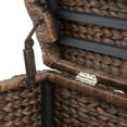 thumbnail image 6 of Casafield 36" Storage Trunk with Curved Lid, Safety Hinge - Espresso, Water Hyacinth Wicker Storage Chest Basket for Bedroom, Entry Way, Living Room, 6 of 7