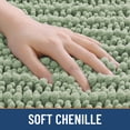 thumbnail image 3 of Simmore Toilet Rugs U Shaped 24x20, Ultra Absorbent Chenille Bathroom Rugs, Machine Washable Toilet Mat for Tub, Grass Green, 3 of 6