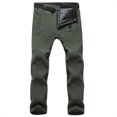 FPWNGL Winter Pants Soft Shell Waterproof Windproof Fleece Pants Men