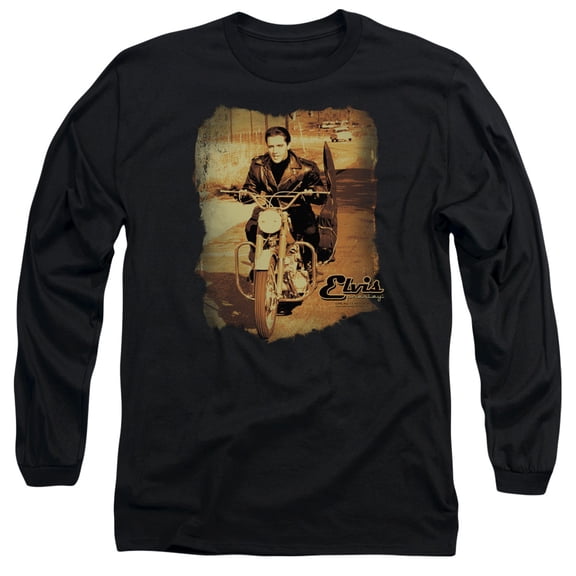 Elvis Presley Hit The Road-Long Sleeve Adult 18/1 Black