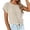 Beige, variant on Women's Summer Causal Short Sleeve Blouse Round Neck Crop Top T-Shir Cute Womens Tops