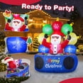 thumbnail image 4 of Gymax 6Ft Inflatable DJ Santa Blow up Christmas Party Santa Claus Decoration w/ Rotating Music Light, 4 of 6