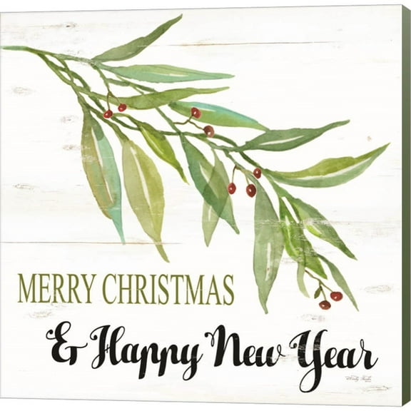 Great Art Now Merry Christmas and Happy New Year by Cindy Jacobs, Canvas Wall Art, 12W x 12H