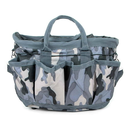 Jeffers Poplar Head Grooming Bag  Horse Grooming Organizer Tote with Pockets for Brushes  Tools  Clippers  Shampoo  Detangler  Stable Barn Kit Carrier for Horses  Pets  Livestock  Urban Camo