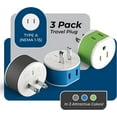 thumbnail image 3 of OREI Japan, Philippines Power Plug Adapter with 2 USA Inputs - Travel 3 Pack - Type A (US-6), 3 of 8