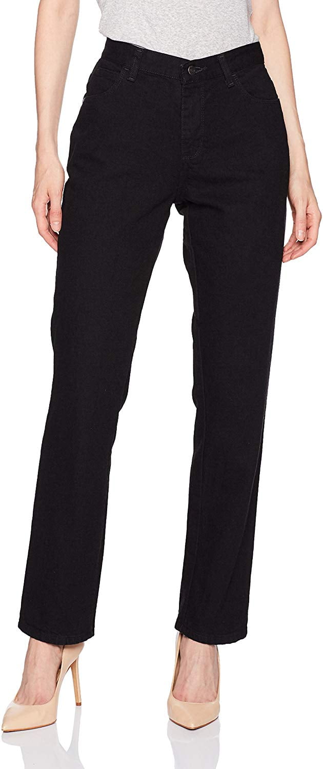 All Cotton Straight Leg Jean, Black 